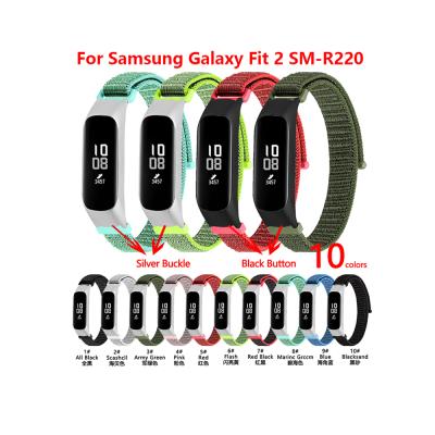 China Colorful Fabric ShanHai Nylon Buckle Sport Strap For Samsung Galaxy Fit 2 SM-R220 Watch Band Wrist Strap For Galaxy Fit2 for sale