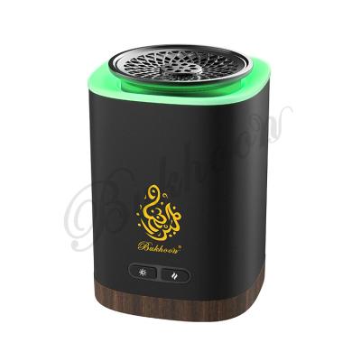 China Electric Gold Incense Bukhoor Incense Censer Electric bakhoor with Light Incense Burner Led Oud Censer for sale