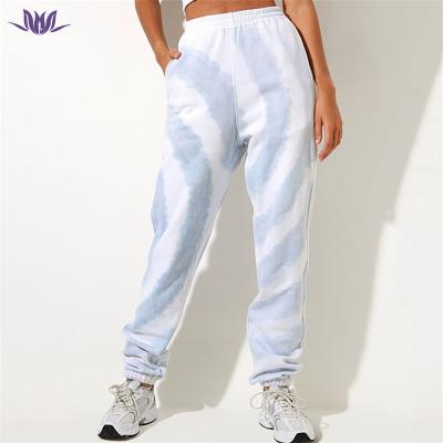 China Hot Sale Anti-pilling Anti-pilling High Waist Sports Elastic Gym Plus Size Waist Jogger Pants Tie Dye Sweatpants For Ladies for sale