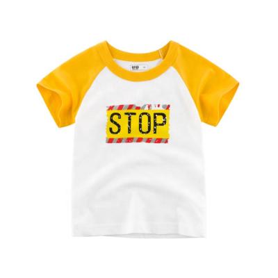 China Hot Custom Anti-Shrink White Boys Cotton Pima Cotton Simple Sale T-shirt Kids Anti-Shrink for sale