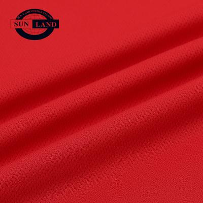 China Wicking active sports training shirt wear coolmax 100polyester wicking quick dry knit eyelet mesh fabric for sale