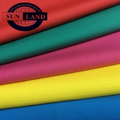 China Red Wicking Navy Stock Ready Boat 100% Polyester No Hole Wicking Mesh Fabric For Active Sports Wear Shirts for sale