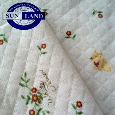 China Antistatic 100 Cotton Printed Jacquard CVC Interlock Fabric For Sleepwear Or Baby Fabrics for sale