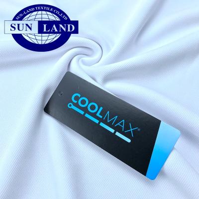 China Wicking 55% Coolmax 45% coolpass cross section quick dry performance knitted pique mesh fabrics for sale