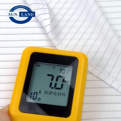 China Summer Anti Static Work Wear Shirts 99 Uniform Polyester 1 Anti Static Belltron Carbon Fiber Knit Bird Eye Mesh Fabric for sale