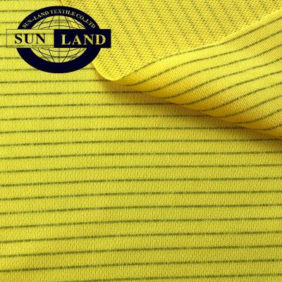 China Car Yarn Machinery Machinery Worker Uniform Wear Antistatic Apparel Polyester Conductive Carbon Knit Anti Static Dive Mesh Fabric for sale