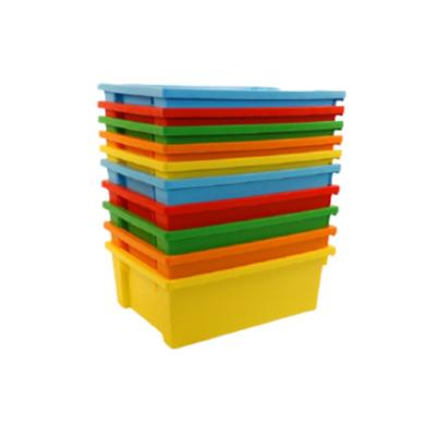 China Viable Custom Color Storage Plastic Boxes Plastic Container Foldable Storage Box Trash Bins for sale