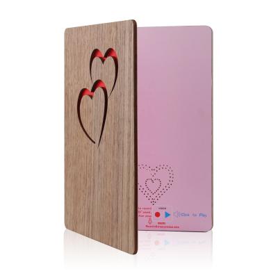 China Europe Hot Selling Handmade Special Music Wish Card Best Wishes Card Wooden Gift Cards for sale