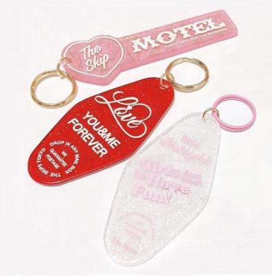 China Gift Hot Selling YOUMAO Glitter Acrylic Key Chain Custom Printed Acrylic Key Chain for sale