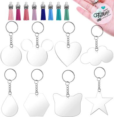 China Plastic Acrylic Key Chain Masks Christmas Ornament with Tassel Key Ring Custom Key Chain for sale