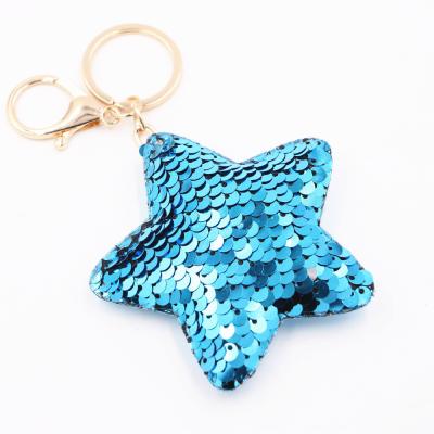 China Cute Unicorn Shape Christmas Gift Party Flip Sequin Keychain For Mermaid Tail Favors For Kids Adults Gifts Gift for sale