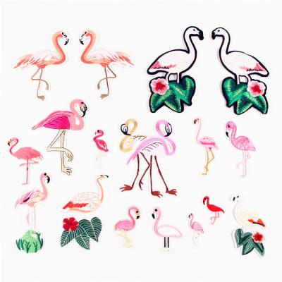 China various 3D embroidery flamingo fixes for sale