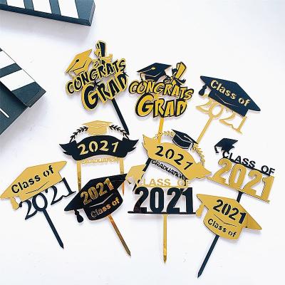 China Topper Acrylic Cake Toppers Graduation Season Customized Celebration Party Acrylic Decoration for sale