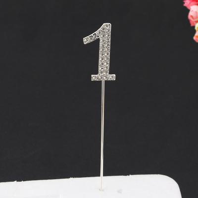 China Acrylic Number Cake Toppers Rhinestone Cake Topper Customized Cake Insert Cake Toppers Elegant Cake Toppers for sale