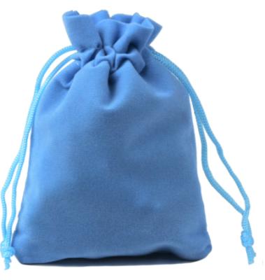 China Eco-friendly Custom Jewelry Packaging Printed Logo Velvet Drawstring Bag Suede Jewelry Pouch for sale