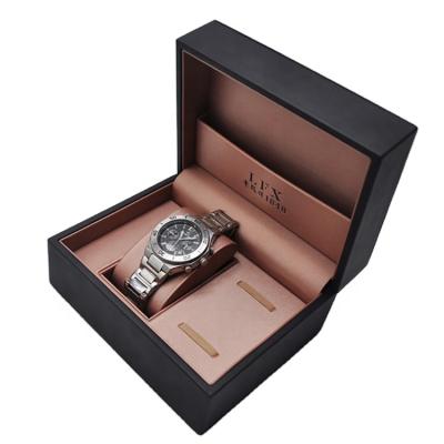 China OEM Luxury Wood/Leather/Paper/Wooden Leather Watch Box Fabric Logo Custom High End Box Watch Storage PU Packaging for sale