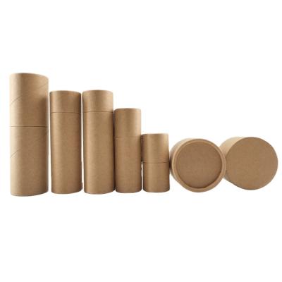 China Various Size Recycled Paper Packaging Materials Cosmetic Tube Packaging Eco Friendly High End Custom Printed Round Box for sale