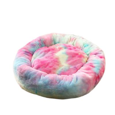 China Viable Sleeping Plush Round Pet Nest Mat Cat Nest Kennel Large Medium and Small Dogs for sale