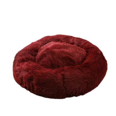 China Manufacture Direct Selling Deep Sleep Plush Round Pet Viable Nest Mat Cat Nest Kennel for sale