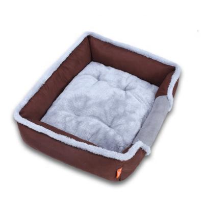 China 2022 Winter Portable Comfortable Durable Plush Durable Pet Luxury Premium Self Heated Sofa Dog Bed Stylish for sale