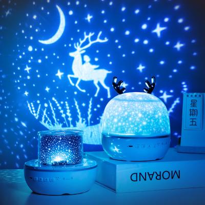 China Modern Kids Toys USB Bluetooth LED Night Lamp 3D Projector Rechargeable Remote Control Night Light for sale