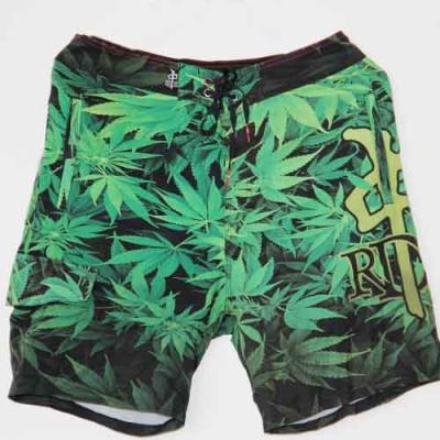 China Cool Fancy Mens Green Board Shorts Any Printing Can Be Customized Quick Dry for sale