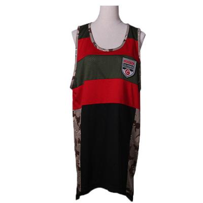 China Men Sport Sleeveless Basketball Shirt / Boys Basketball Vest Anti - Pilling for sale