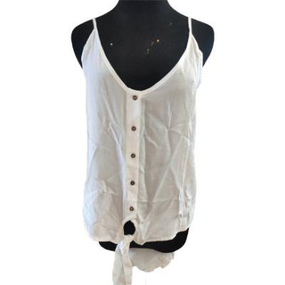 China 100% Viscose Witte Spaghettibandjes Top Zomer Dames Singlet Te koop