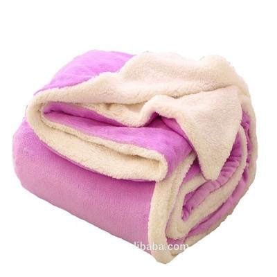 China Anti-pilling hot sale high quality micro fleece thick sherpa blanket for sale