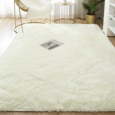 China Zhejiang Anti Slip Washable Modern Home Bedroom Shaggy Rug Fluffy Flooring Rug For Living Room for sale