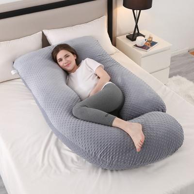 China Anti-Static J Shaped Full Body Memory Foam Pharmedoc Pregnancy Pillow Maternity Pillow For Pregnant Women With Stars for sale