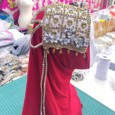 China Wholesale bridal fabric color davids embroidery tulle lace fabrics bridal lace fabrics beaded hair accessories for sale