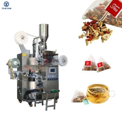 China Food 4 Heads Weighing Triangle Tea Bag Automatic Nylon Loose Tea Leaf Packing Machine Price for sale