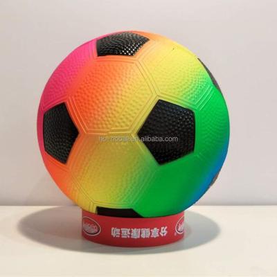 China Inflatable Toy PVC Rainbow 8.5inch Soccer Ball for sale