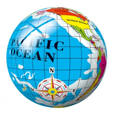 China Eco - Friendly Inflatable Toy 9inch PVC Full Color Printing The Earth Beach Ball for sale