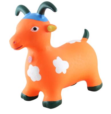 China Inflatable Toy Inflatable Eco-friendly PVC Ride-on Animal Hopper Painting Sheep With Voice Indoor And Outdoor Toys for sale