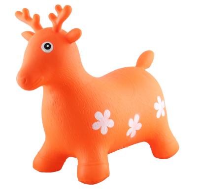 China Inflatable Toy Inflatable PVC Eco-friendly Material Ride-on Deer Animal Bounce Indoor And Outdoor Toys for sale