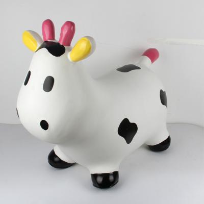 China Inflatable Toy Milk Cow Jumping Bouncy Animal Hopper For Kids for sale