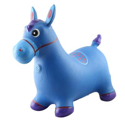 China Inflatable Toy Inflatable PVC Eco-friendly Material Ride-on Animal Bouncing Paint Horse With Music Indoor And Outdoor Toys for sale