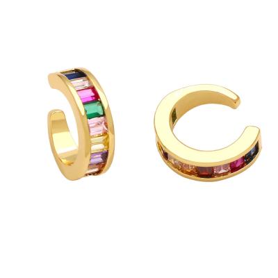 China TRENDY Shily & Os Hot Sale Of Advanced Cold Ear Bone Clip Earrings Color Zircon Ear Clip No Piercing Earrings For Women for sale