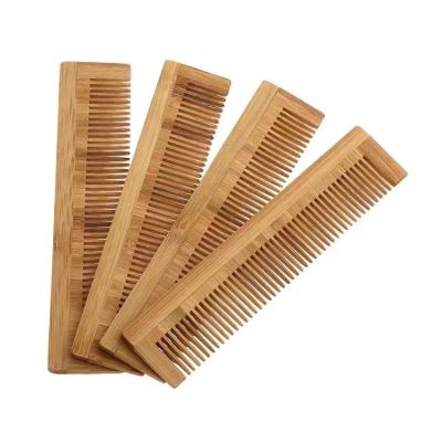 China Home Wholesale Natural Bamboo Personal Dense Tooth Comb Best Price Top Quality Bamboo Wooden Hair Comb for sale