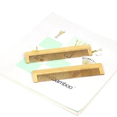 China Factory Design Recyclable Biodegradable Natural Thick Dense Tooth Design Bamboo Comb Custom Unique Wholesale Home Logo Wavy Hair Bamboo Comb for sale