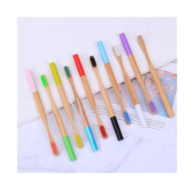 China Disposable Bamboo Toothbrush Adult Style Tail Color Color Toothbrush Environmentally Friendly Biodegradable Bamboo Toothbrush for sale