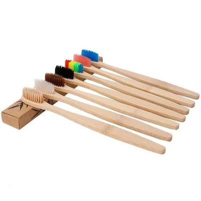 China Custom Wholesale Biodegradable Eco-Friendly Soft Bamboo Toothbrush Charcoal Bambo Bambu Toothbrush New Design Environmentally Friendly And Degradable for sale