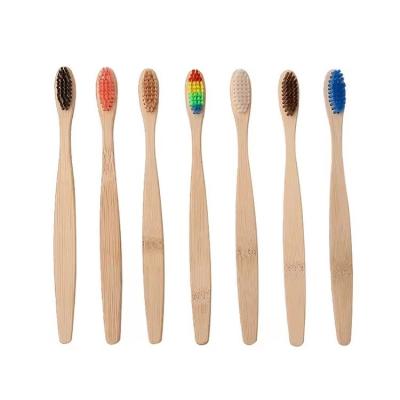 China Universal high quality 100% natural biodegradable bamboo toothbrush private logo wholesale environment friendly and degradable for sale