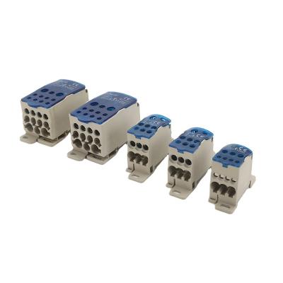 China Wire Connecting UKK 125A 80A One Brass Conductor Terminal Distribution Box In Multi Single Pole Terminal Block High Power for sale