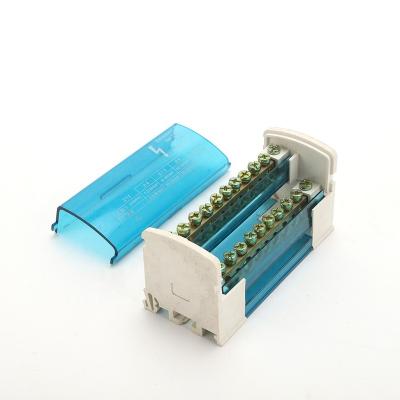 China Wire Din Rail Terminal Block Connecting Modular Screw Connection Power Distribution Block Box for sale