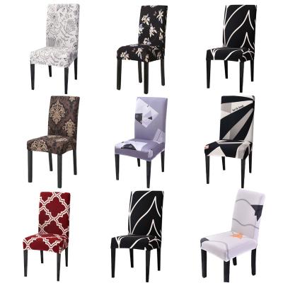 China Strechable 1/2/4/6 PC Set Living Room Chairs Covers Adjustable Size Fabric Printed Chair Covers for sale