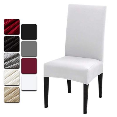 China Strechable Home Use Elastic Stretch Cover Washable Spandex Dining Chair Covers for sale