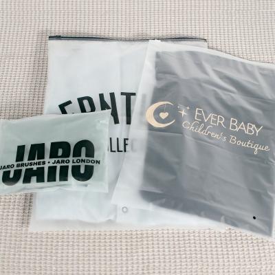 China BIODEGRADABLE Custom Printed Matte Frosted Zip Lock Bags Biodegradable Plastic Zipper Ziplock Bags For Clothes for sale